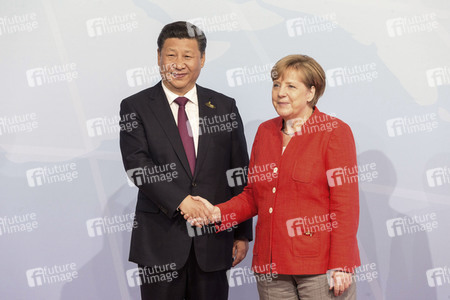 Begrüßung der G20-Gipfel Teilnehmer in Hamburg