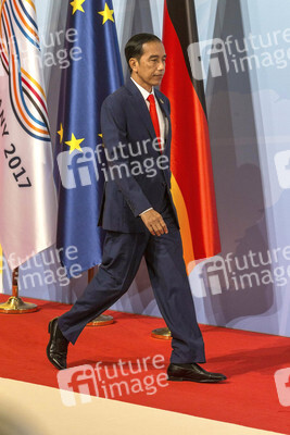 Begrüßung der G20-Gipfel Teilnehmer in Hamburg