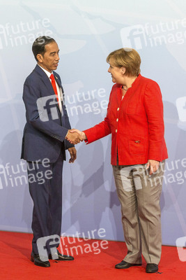 Begrüßung der G20-Gipfel Teilnehmer in Hamburg
