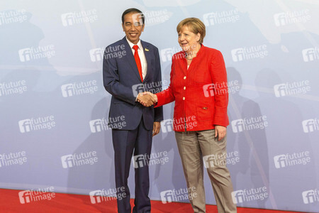 Begrüßung der G20-Gipfel Teilnehmer in Hamburg