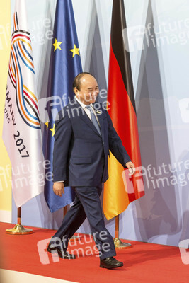Begrüßung der G20-Gipfel Teilnehmer in Hamburg