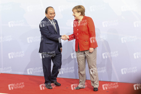Begrüßung der G20-Gipfel Teilnehmer in Hamburg