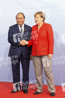 Begrüßung der G20-Gipfel Teilnehmer in Hamburg