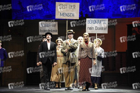 Theaterprobe 'Der Hauptmann von Köpenick' in Berlin