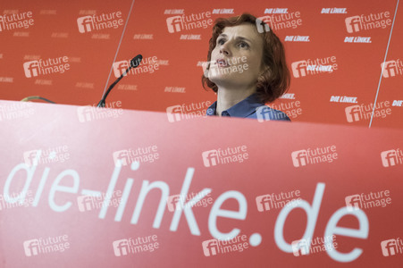 Pressekonferenz von Katja Kipping in Berlin
