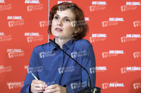 Pressekonferenz von Katja Kipping in Berlin