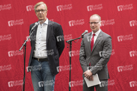 Vorstellung der Bundestagswahlplakte der Linken in Berlin