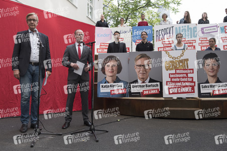 Vorstellung der Bundestagswahlplakte der Linken in Berlin