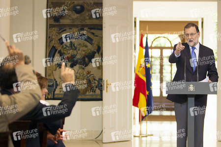 Pressekonferenz mit Mariano Rajoy in Madrid