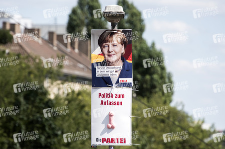 Bundestagswahlkampf-Plakate in Berlin