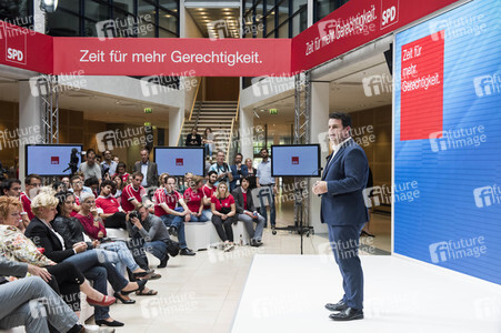 Präsentation der SPD-Bundestagswahlplakate in Berlin