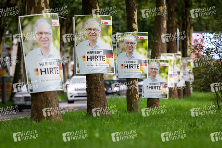 Bundestagswahlkampf-Plakate in Köln