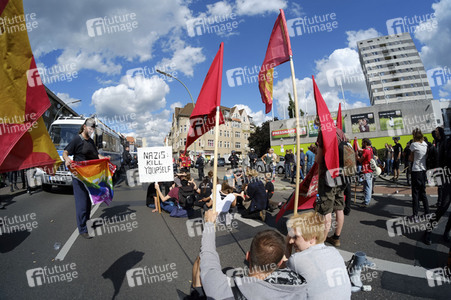 Protest gegen Nazi-Aufmarsch in Berlin