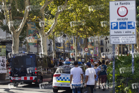Las Ramblas nach dem Terroranschalg in Barcelona