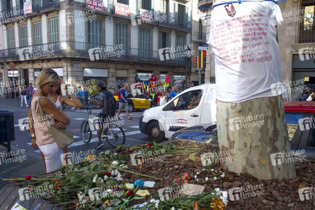 Las Ramblas nach dem Terroranschalg in Barcelona