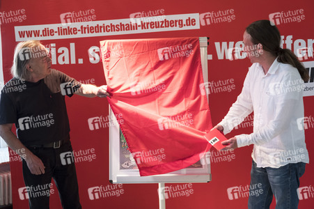 Plakatpräsentation der Linken in Berlin
