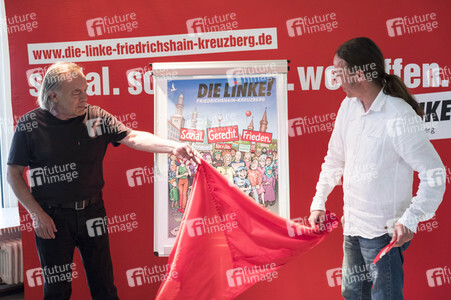 Plakatpräsentation der Linken in Berlin