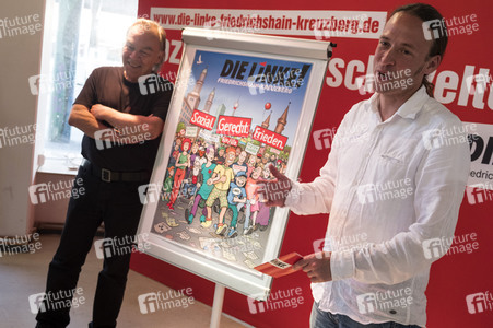 Plakatpräsentation der Linken in Berlin
