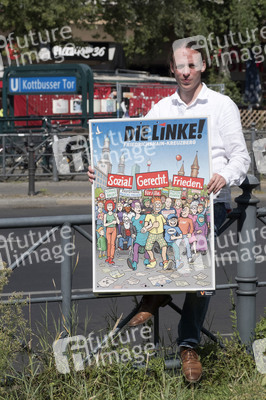 Plakatpräsentation der Linken in Berlin