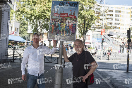 Plakatpräsentation der Linken in Berlin