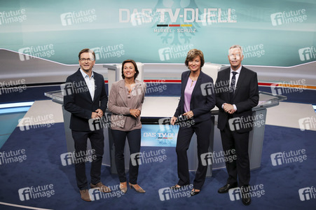 Fototermin 'Das TV-Duell: Merkel - Schulz' in Berlin