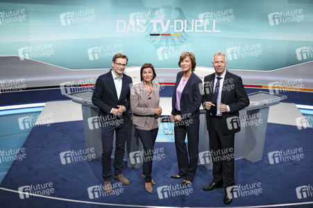 Fototermin 'Das TV-Duell: Merkel - Schulz' in Berlin