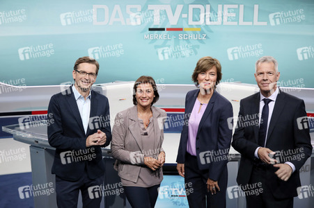 Fototermin 'Das TV-Duell: Merkel - Schulz' in Berlin