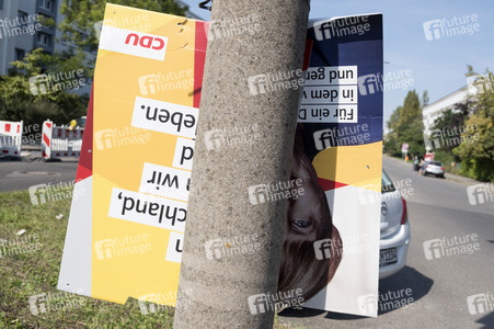 Bundestagswahlkampf-Plakate in Berlin