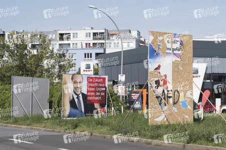 Bundestagswahlkampf-Plakate in Berlin