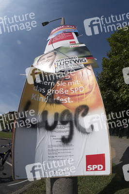 Bundestagswahlkampf-Plakate in Berlin