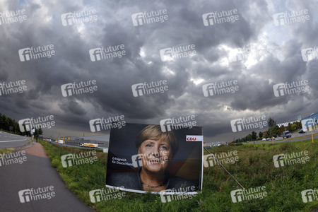 Bundestagswahlkampf-Plakate in Krefeld