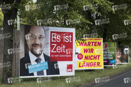 Bundestagswahlkampf-Plakate in Berlin