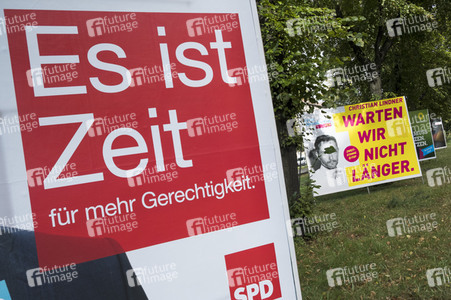 Bundestagswahlkampf-Plakate in Berlin
