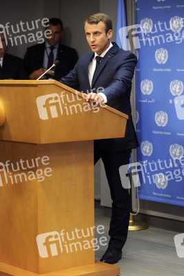 UN-Pressekonferenz  mit Emmanuel Macron in New York