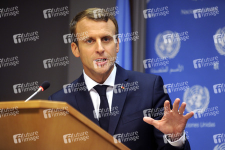 UN-Pressekonferenz  mit Emmanuel Macron in New York