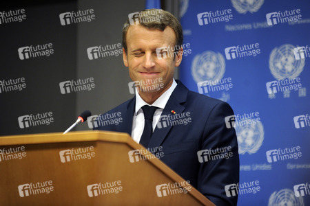 UN-Pressekonferenz  mit Emmanuel Macron in New York