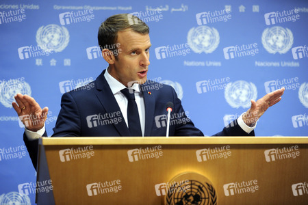 UN-Pressekonferenz  mit Emmanuel Macron in New York