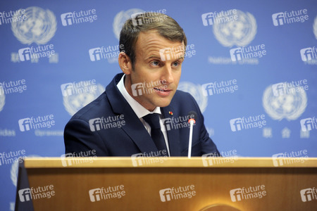 UN-Pressekonferenz  mit Emmanuel Macron in New York