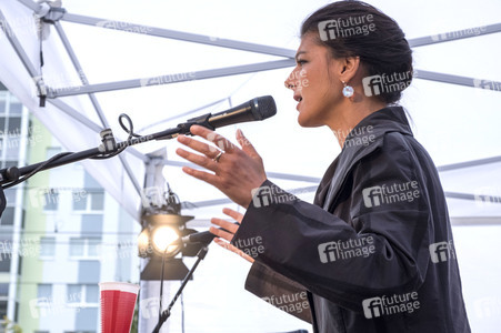 Wahlkampfveranstaltung mit Sahra Wagenknecht in Berlin
