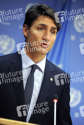 UN-Pressekonferenz  mit Justin Trudeau in New York