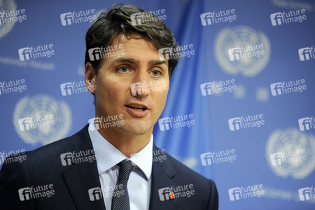 UN-Pressekonferenz  mit Justin Trudeau in New York