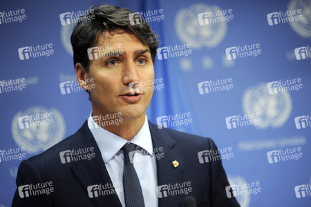 UN-Pressekonferenz  mit Justin Trudeau in New York