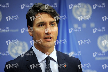 UN-Pressekonferenz  mit Justin Trudeau in New York