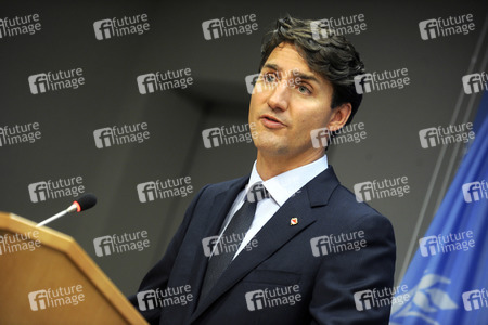 UN-Pressekonferenz  mit Justin Trudeau in New York