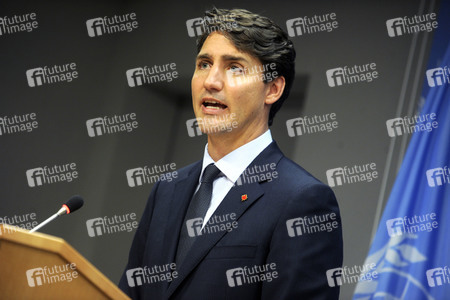 UN-Pressekonferenz  mit Justin Trudeau in New York