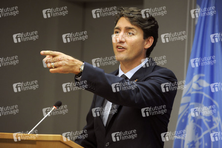 UN-Pressekonferenz  mit Justin Trudeau in New York