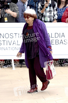 Ankunft von Agnès Varda auf dem San Sebastian Film Festival 2017