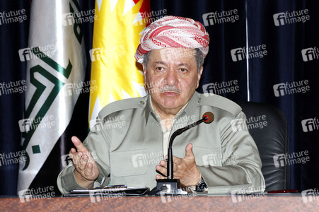 Prssekonferenz mit Masud Barzani in Erbil