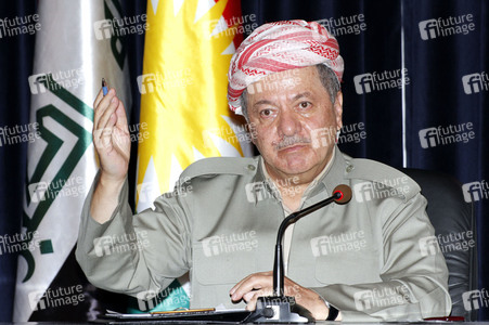 Prssekonferenz mit Masud Barzani in Erbil