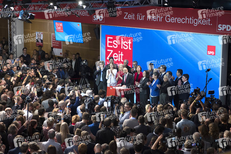 Bundestagswahlabend bei der SPD in Berlin